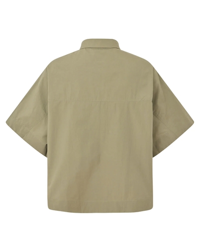 Rabens Saloner - Berte Poplin Curved Hem Skjorte - Vertiver